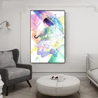 Японский мультяшный постер Genshin Impact, аниме настенное искусство, живопись, холст, картина для спальни, гостиной, детской комнаты, украшение для дома