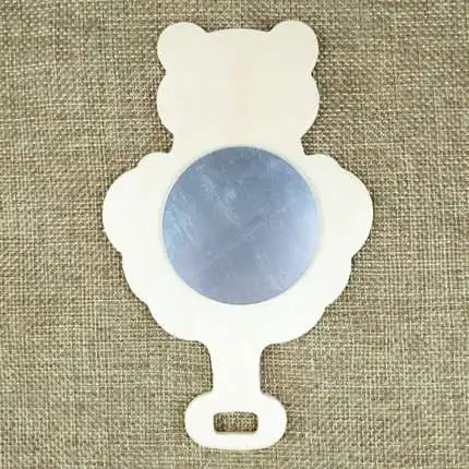 hand painted blank palace materials painting toys White wooden cartoon small mirror Thanksgiving gift for teacher | Канцтовары для