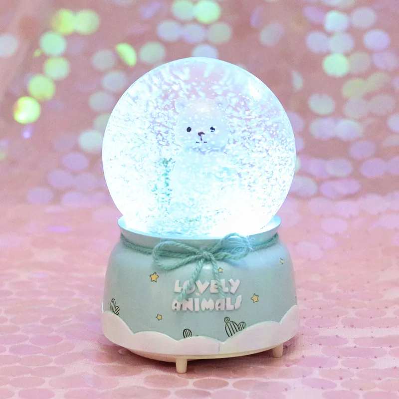 10*15 8 см милый медведь хрустальные снежные глобусы стеклянная музыкальная