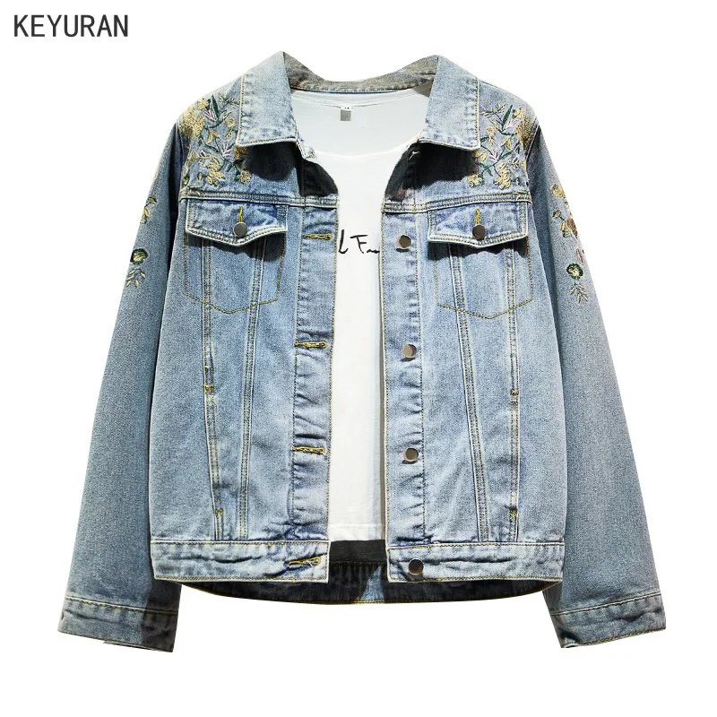 Размера плюс L-4XL женские цветочные туфли из джинсовой ткани в винтажном стиле для