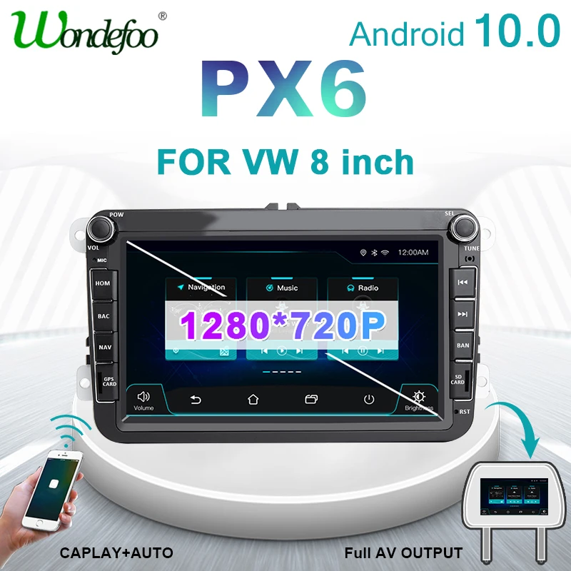 Автомагнитола PX6 стерео система на Android 10 для Seat Altea Leon Toledo Volkswagen VW Passat b6 B7 POLO golf 5 6