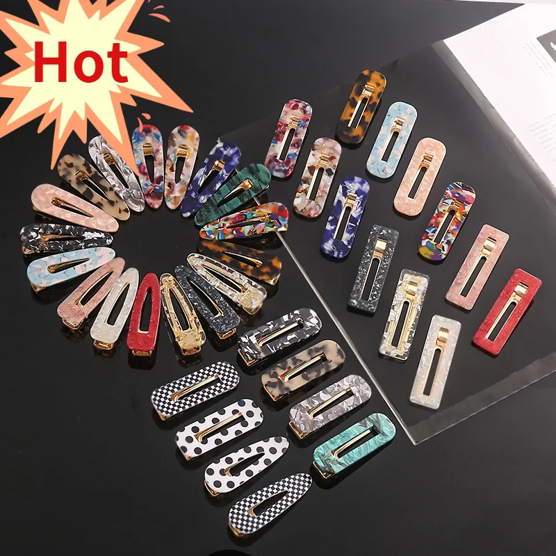 

Новые женские Модные леопардовые ацетатные жемчужные геометрические заколки для волос для женщин и девушек ободок аксессуары для волос