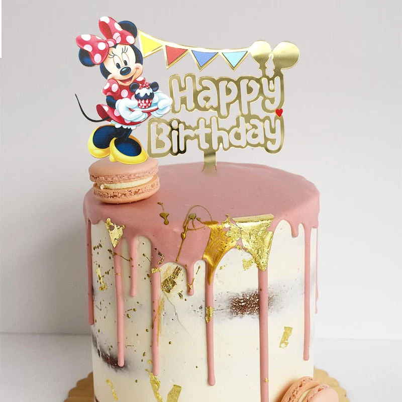 Украшение для торта с ушками Микки Мауса товары вечеринки в честь Дня Рождения