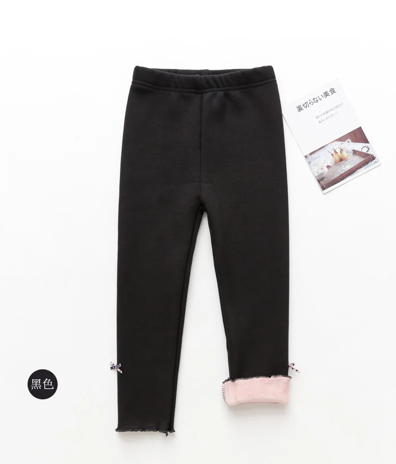 Теплые леггинсы для девочек на осень и зиму детские с эластичной резинкой талии