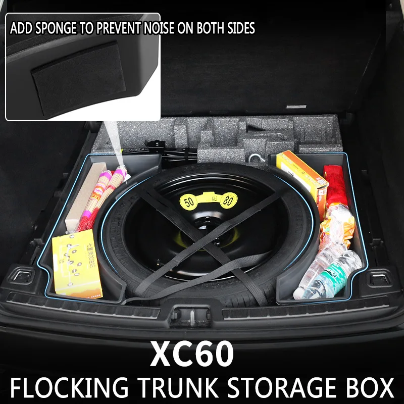 Модель для Volvo xc60 Модифицированная коробка для хранения багажника 19 xc60 выделенная задняя коробка отсек Коробка для хранения