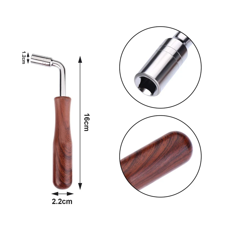 

11 Pieces Piano Tuning Fixing Tools Kit Includes 1 Piano Tuning Hammer, 2 Red Temperament Strip, 4 Mutes Handles And 4 Long Rubb