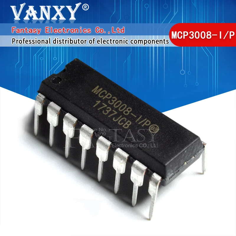 

1 шт. MCP3008 DIP16 MCP3008-I/P DIP-16 DIP