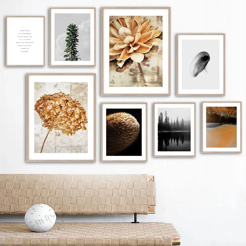 Hyacint цветок елка озеро облако фотокартина на холсте скандинавские постеры и