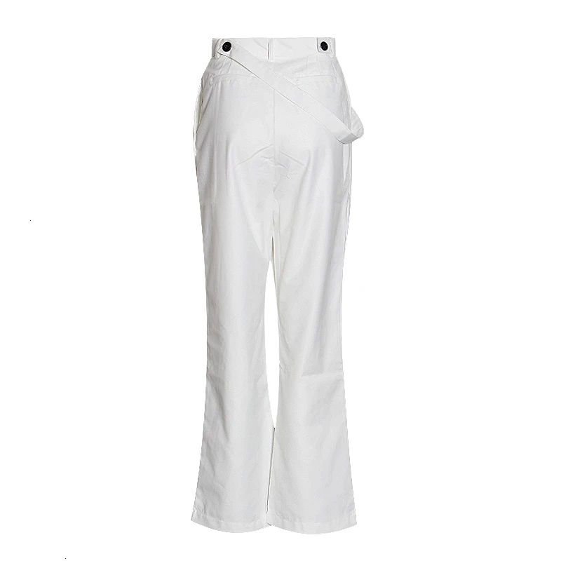 CHICEVER Summer Elegant Solid Women Pant High Waist Irregular Button Fly Pockets Pleated Slim Regular Female Straight Pants