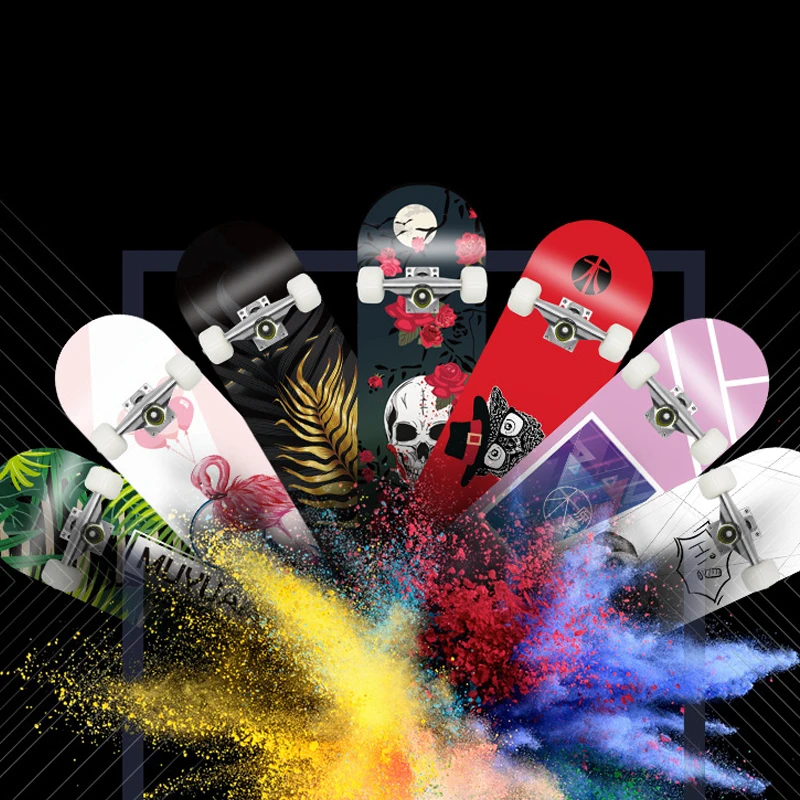 Скейтборд спортивный скейтборд скутер с двойным рокером профессиональный