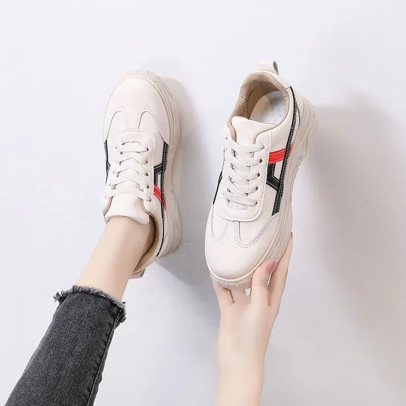 

Timalina Women Sneakers New Autumn Fashion Ladies Casual Shoes for Woman Vulcanized Shoes Lace-up Low (1cm-3cm) Rubber PU Sewing