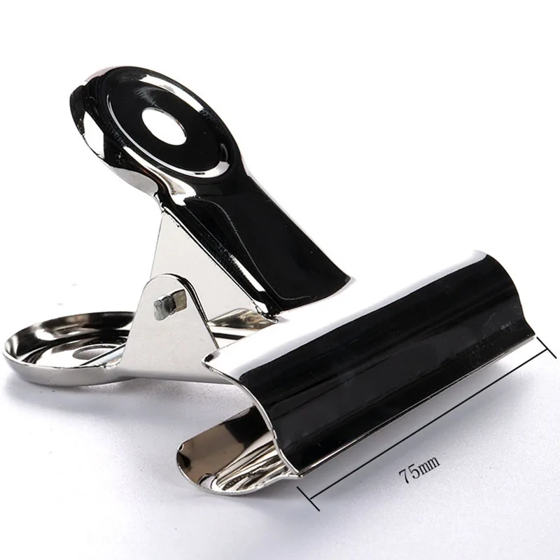 

Round Metal Bill Clamp 75mm Long Tail Information Clamp Home Improvement Anti Rust Multifunction Stainless Steel Hardware Tools
