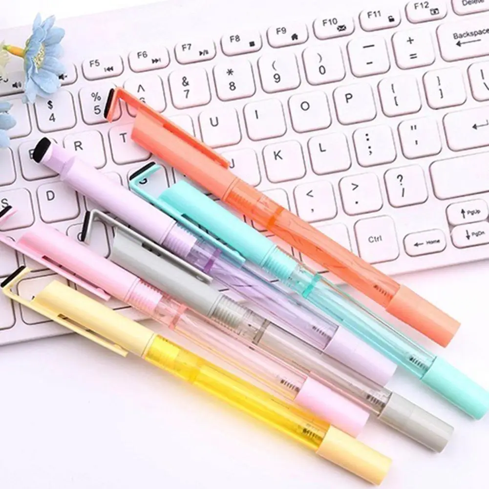 

Multifunctional Spray Gel Pen Spray Bottles Phone Holder Stand Pen Wipe Screen Cleaning Pens Portable Office Supply Stationery
