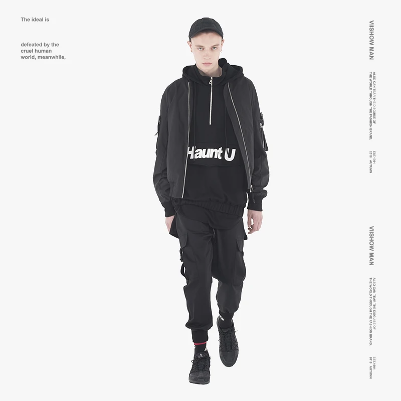VIISHOW, уличная одежда, мужские штаны, брендовые, хлопок, Pantalon Homme, хип-хоп джоггеры,, одноцветные, карго, брюки, мужские, KC2043183