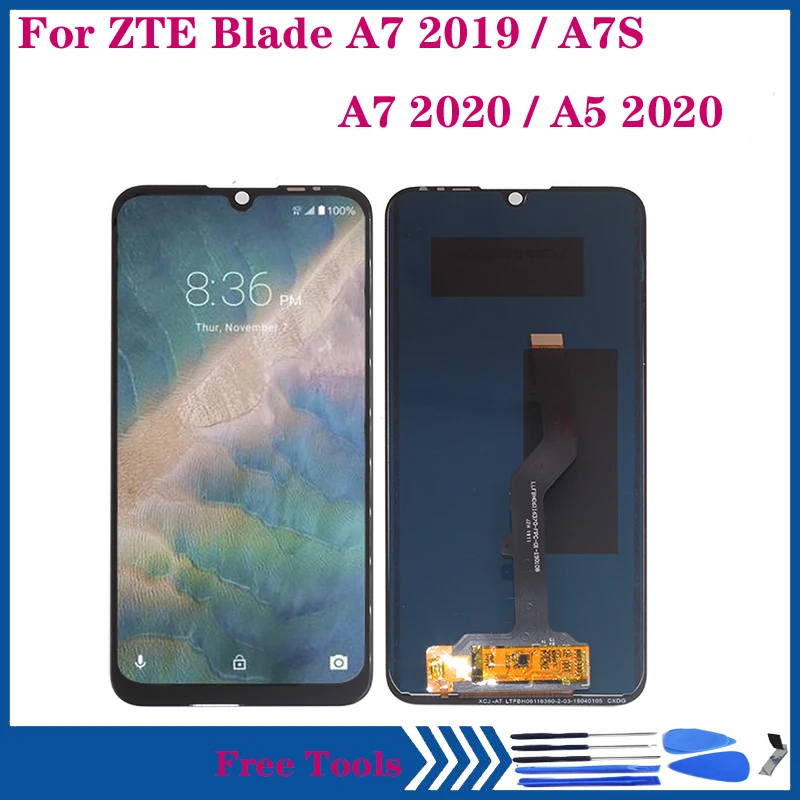 Новый ЖК дисплей для ZTE Blade A7 2019 A7S кодирующий преобразователь сенсорного экрана в