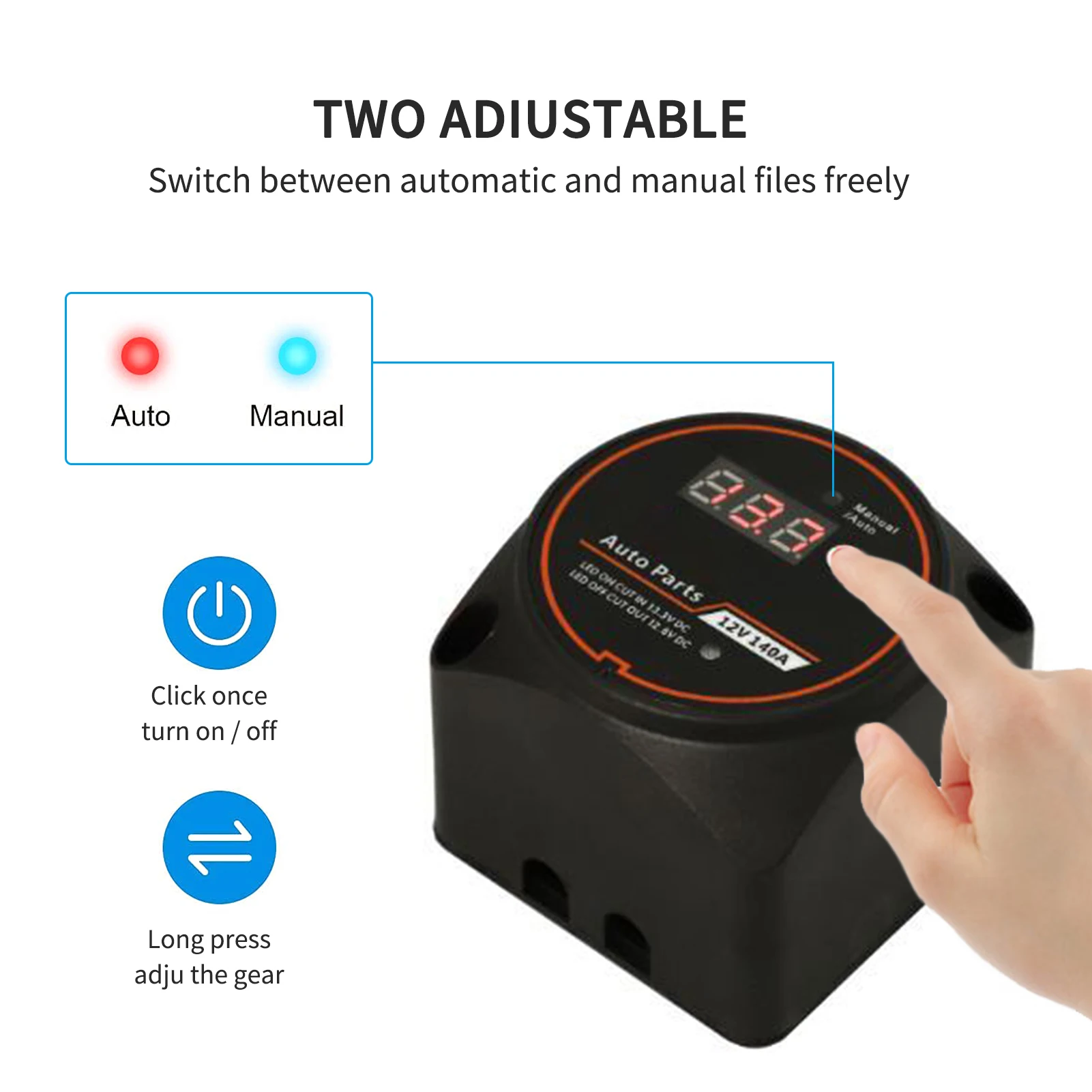 Чувствительное реле с светодиодный-экраном дисплеем напряжения для грузовиков