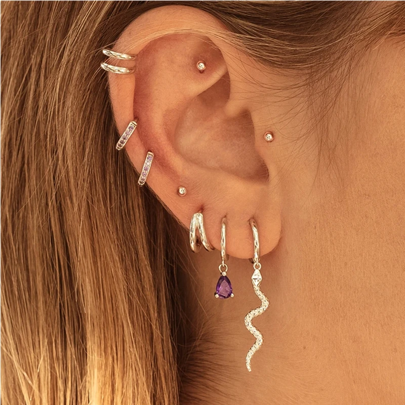 ROXI медный со змеиным рисунком Пчелы серьги-кольца с крестиком для женщин обувь