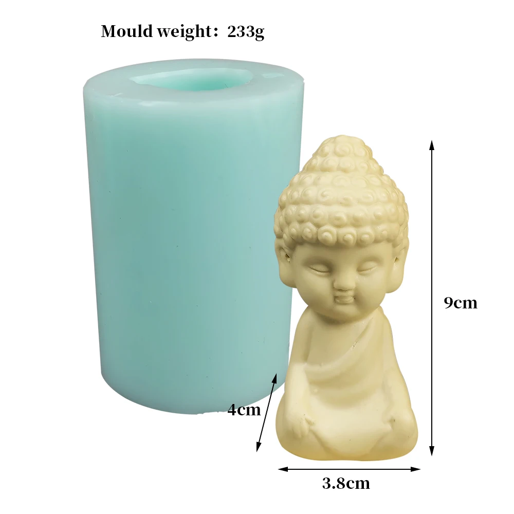 4 стиля 3D силиконовые формы Будды Мыло будды ручной работы статуя фарфоровая