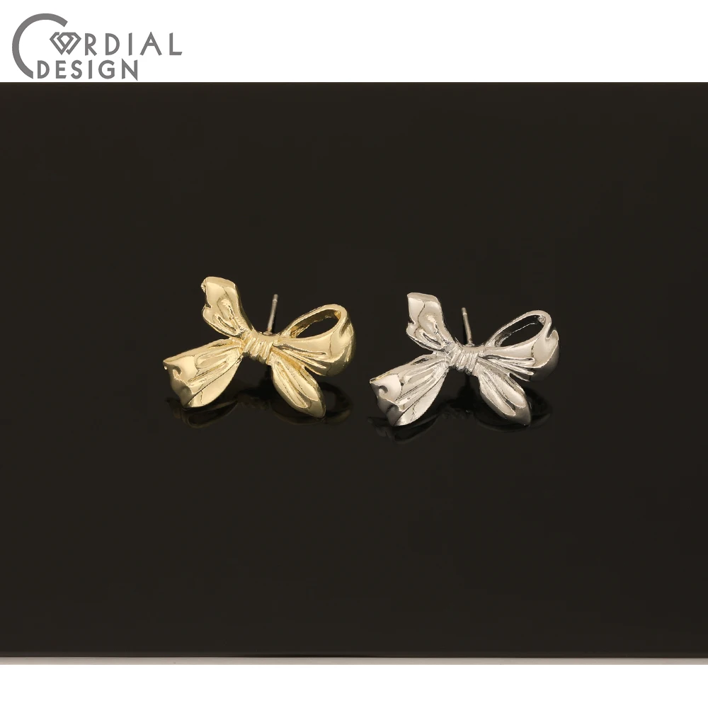 

Cordial Design 100Pcs 20*23MM Jewelry Accessories/Earrings Stud/Bowknot Shape/DIY Earrings Making/Jewelry Findings & Components