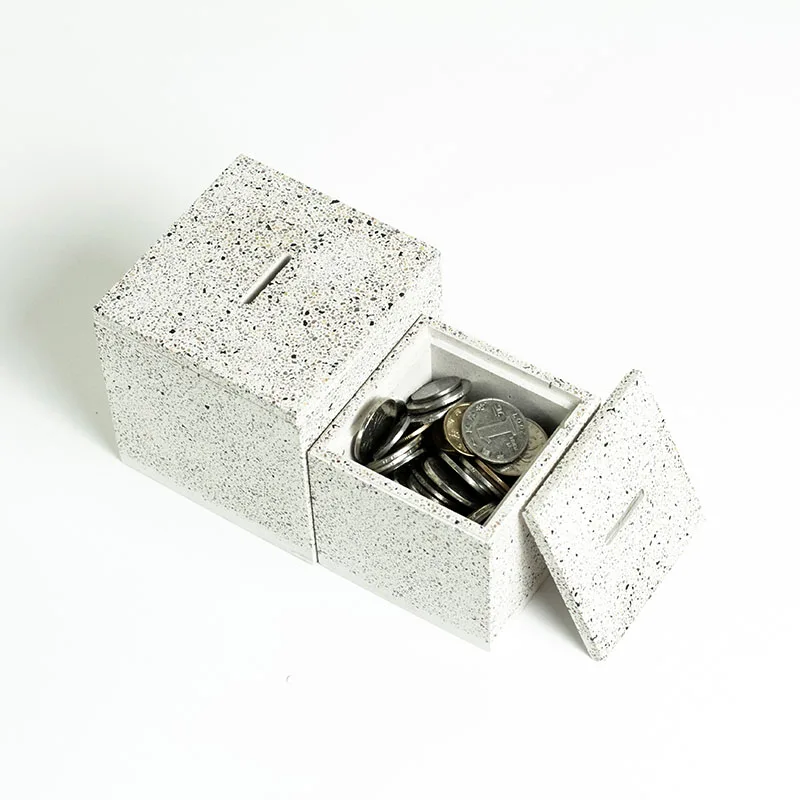 

Concrete Money storage box mold with cover mold Silicone Concrete Mold