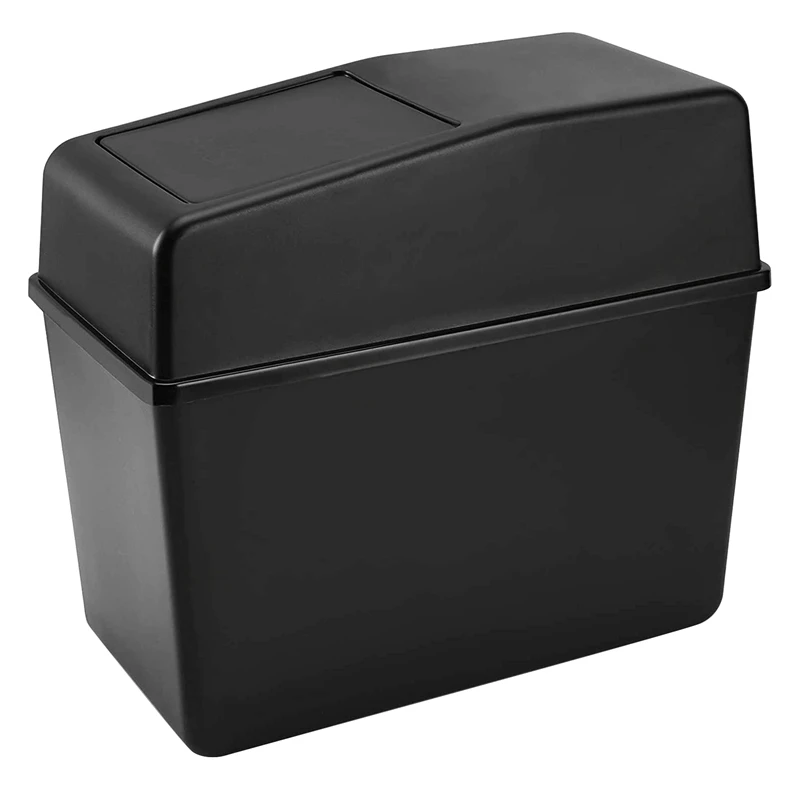 

Car Trash Can with Lid Vehicle Can Garbage Organizer Large Wastebasket Bin for Auto,Home Car Interior Black