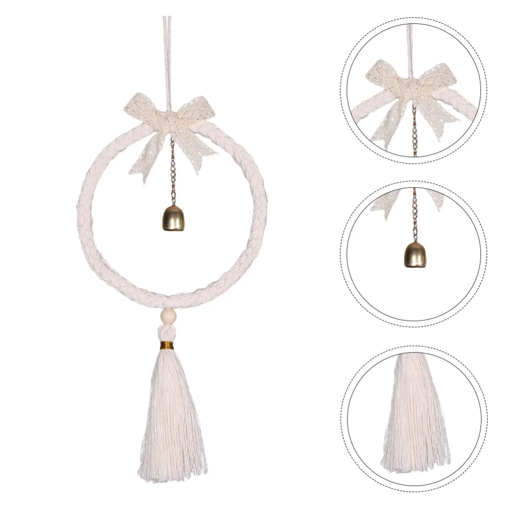 

Wall Hanging Dream Catcher with Bell and Bow Decoration Housewarming Gift