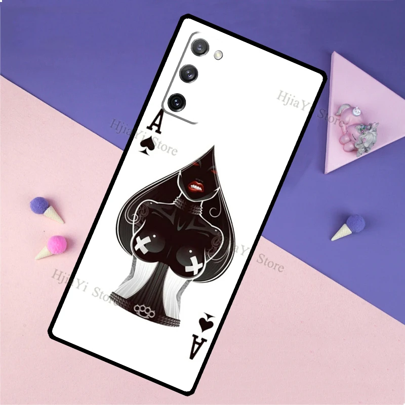 Чехол для телефона Ace of Spades Poker для Samsung Galaxy S21 S20 FE S8 S9 S10 Plus S10e Note 10 20 Ultra.