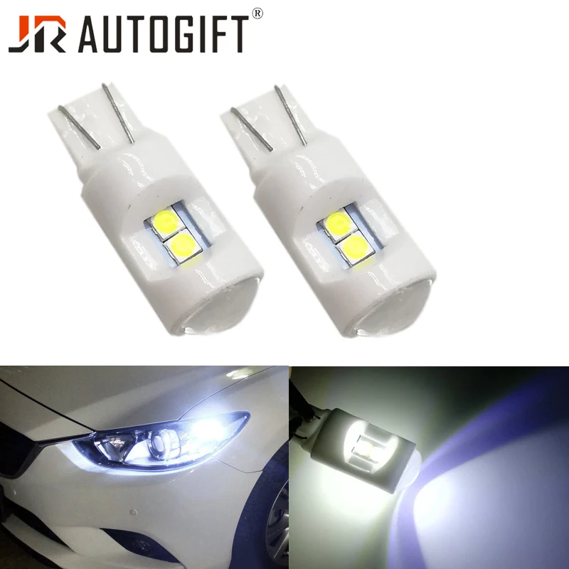 

100 шт./лот керамика t10 Авто Светодиодная Белая T10 3030 6SMD керамическая 12В 194 168 клиновидная дверная приборная боковая лампа автомобильная лампа