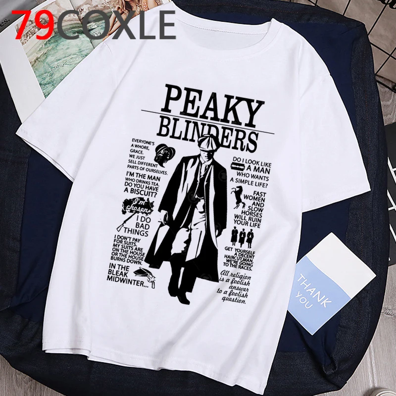 

Unisex Peaky Blinders Anime T Shirt Men Streetwear Hip Hop T-shirt Funny Cartoon Men Summer Graphic Tshirt Cool Top Tees Male