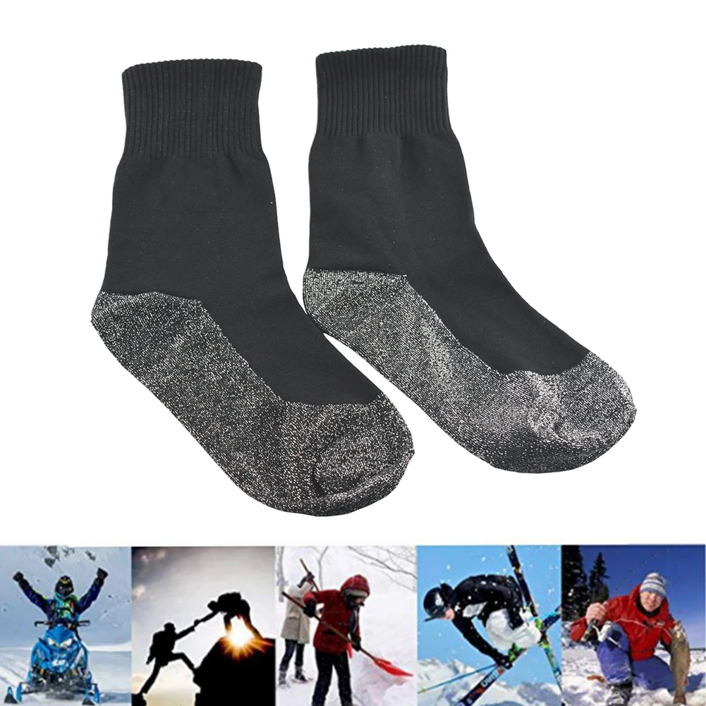 

1 Pair Winter Heated Socks 35 Degree Outdoor Skiing Warm Soft Comfort Socks for Outdoor Exercise Sport Ornament