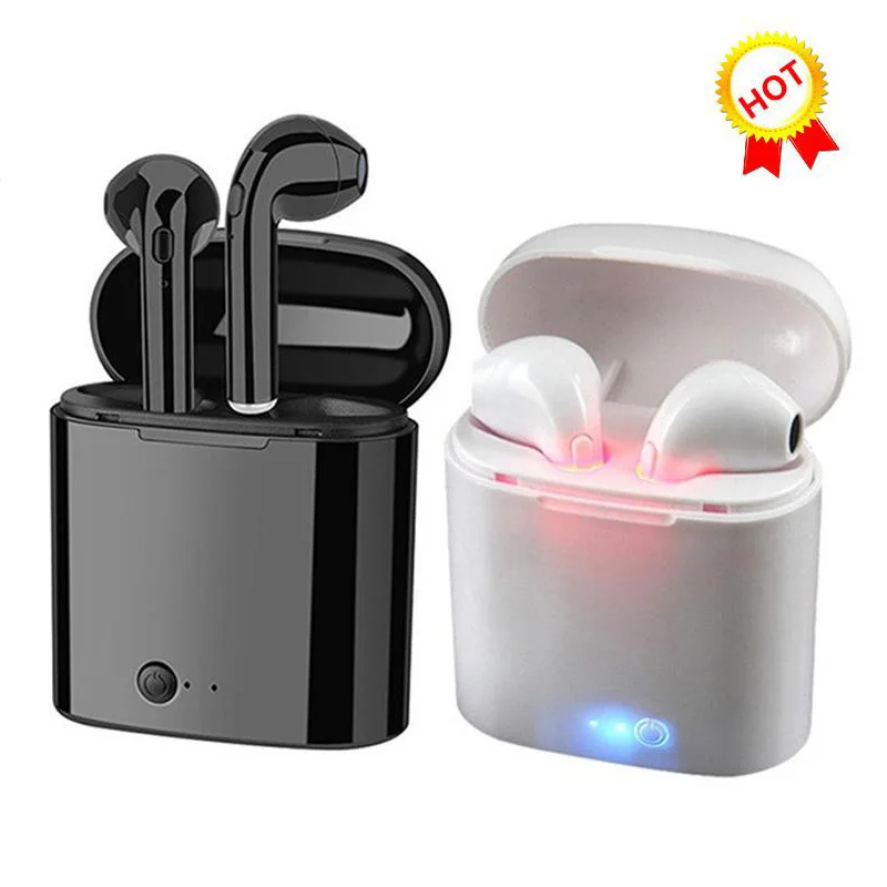 TWS True Blue Earbud стерео беспроводные наушники tws i7 MIC спортивные синие | Электроника