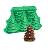 christmas silicone mold cake baking tray with shape of christmas tree small chocolate and candy mold for party decoration