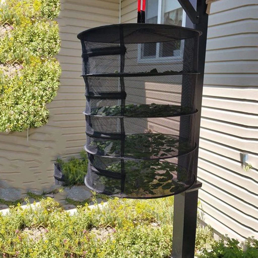 Складная сушильная сетка для трав сетчатый поднос наружного/внутреннего сада