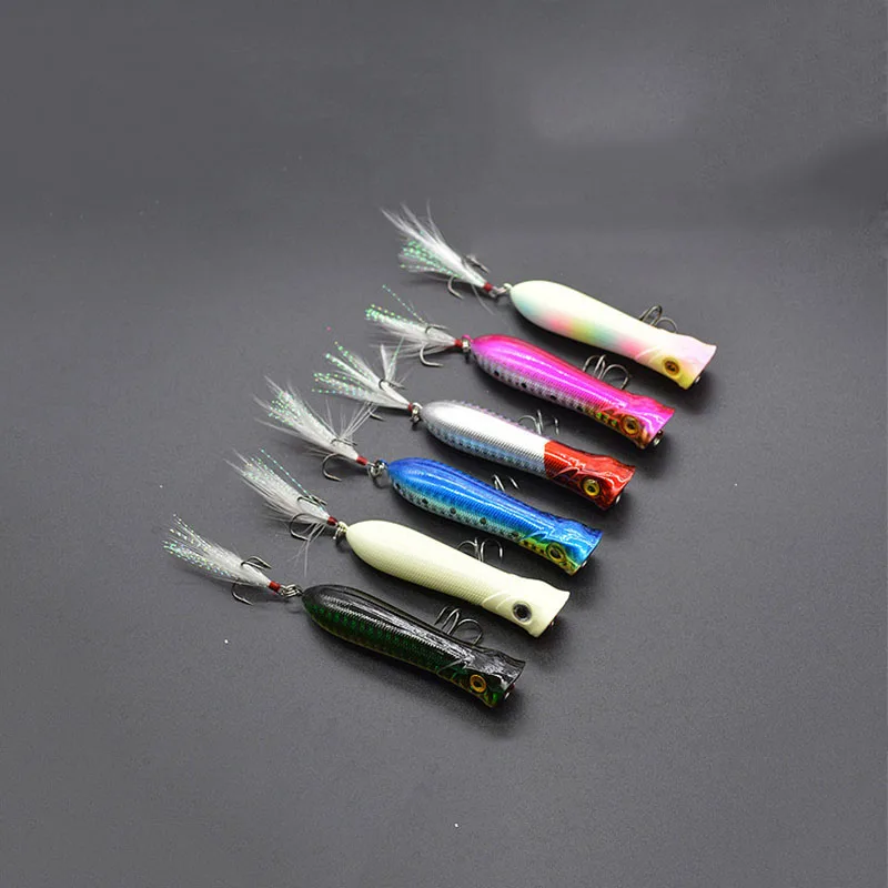 

84mm/12g Popper Floating Wobblers Freshwater Fishing Lure Hard Lure 3D Eyes High Quality Anti-Corrosion Plastic Fishing Bait