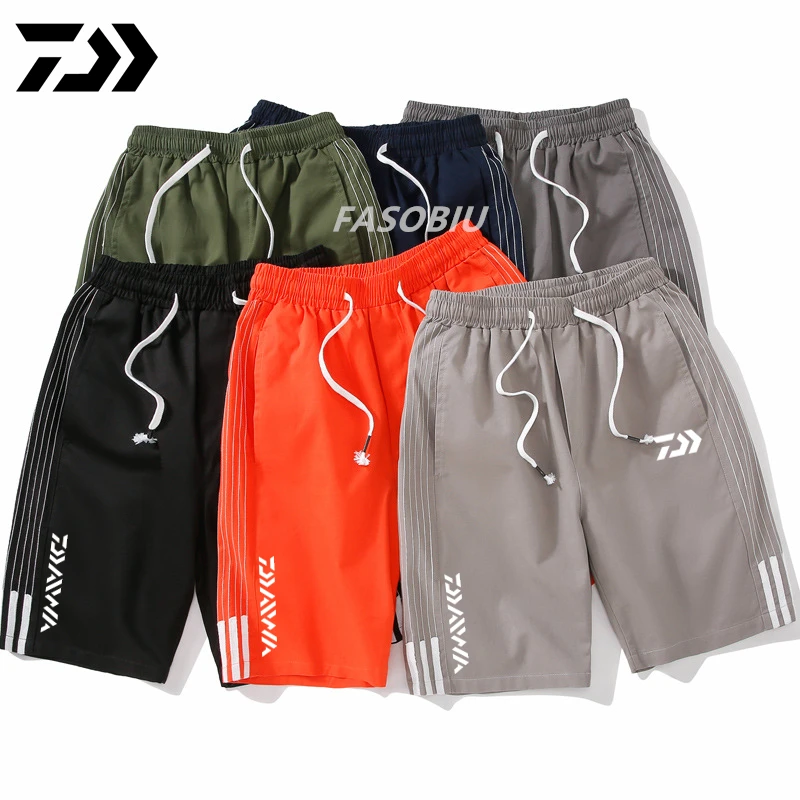

Daiwa Men Summer Outdoor Sport Breathable Fishing Shorts for Multi-pocket Quick Dry Fishing Shorts Elastic Waist Fishing Pants