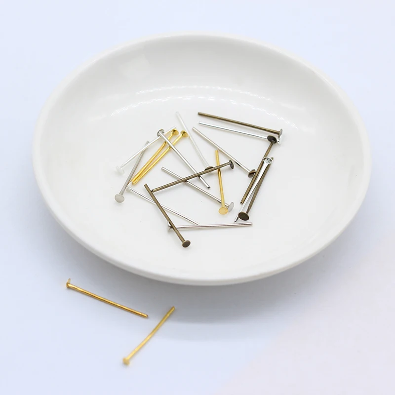 Шпилька с плоской головкой для изготовления ювелирных изделий волос золотого