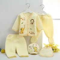 2020 new 5pcsset jchao kids brand winter autumn velvet newborn baby girl boys infant warm underwear cotton clothes outfit 0 3m