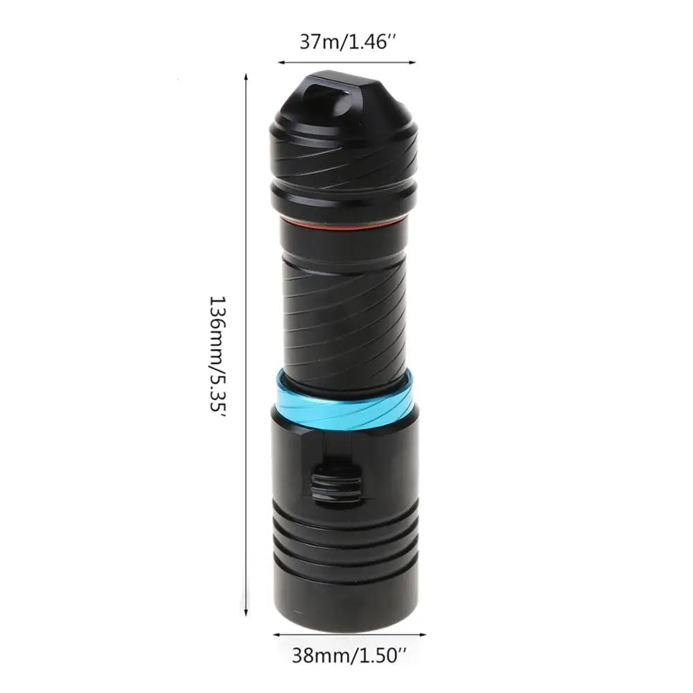 

Portable LED Diving Flashlight Electric Torch Underwater Waterproof Dive Lantern Light Lamp Outdoor Activities