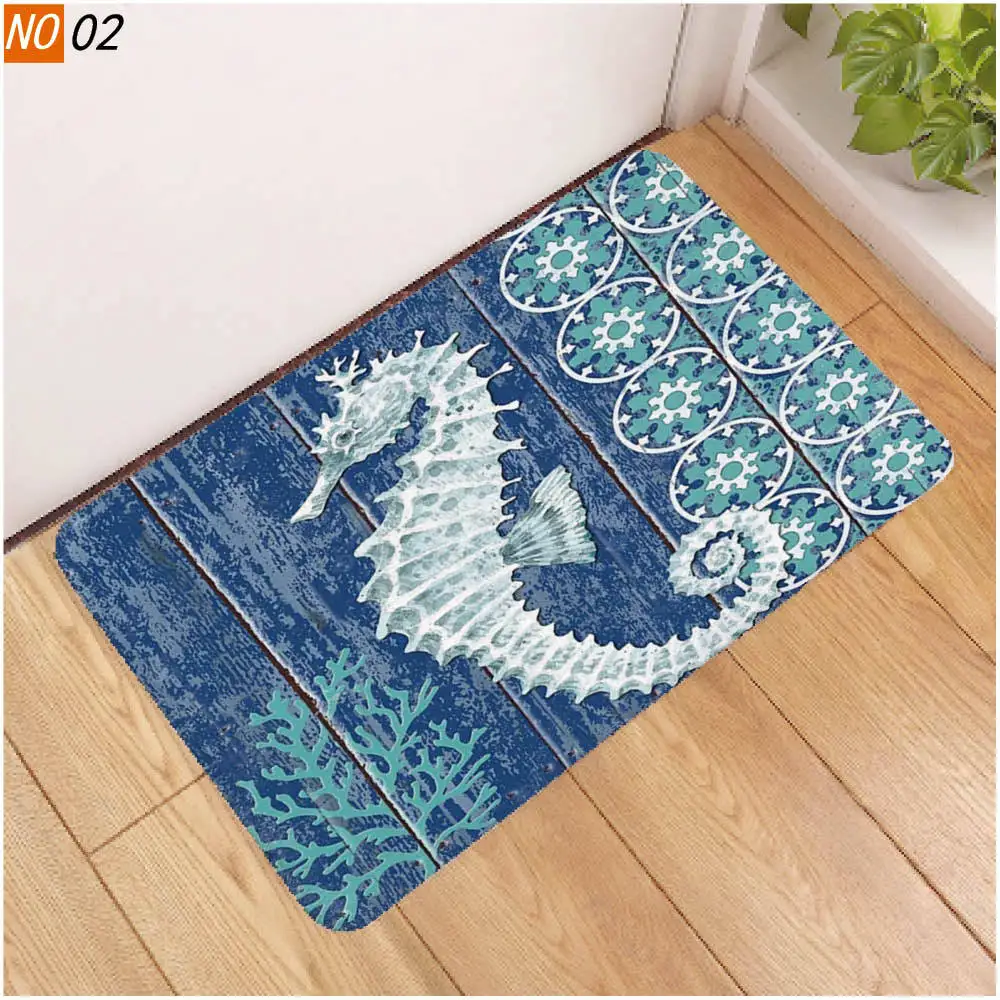 Противоскользящий ковер OIMG для ванной комнаты коврик с 3D принтом морской рыбы