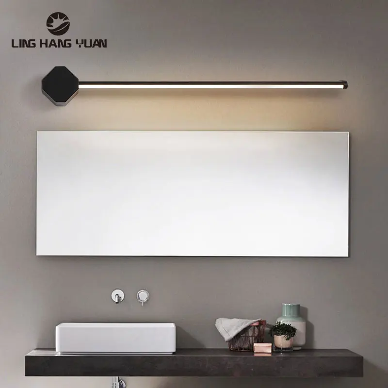 

Black&White Led Wall Light New Simple Sonce Wall Lamp Bathroom Lamp Mirror Light Bedside Light Fixtures 40cm 60cm 80cm 110V 220V