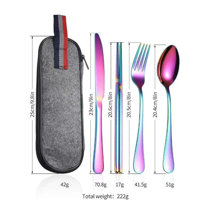 Набор столовых приборов из 4 предметов столовая посуда нержавеющей стали