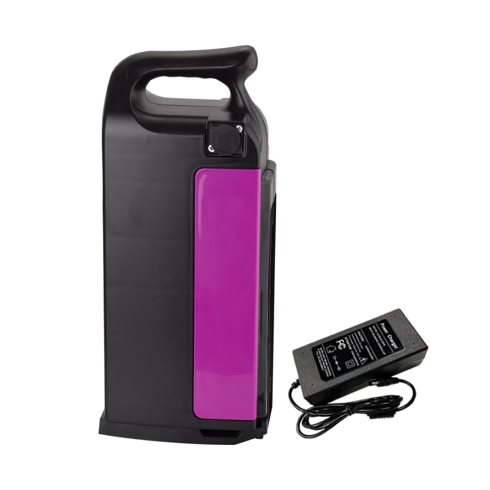 

With charger 48V 14Ah 13S4P ebike battery Li-ion electric bicycle 360x160x102mm