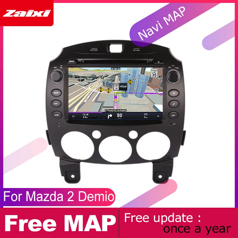 Мультимедийная система для Mazda 2 Demio автомобильный DVD плеер DIN с GPS навигацией 2007 2008