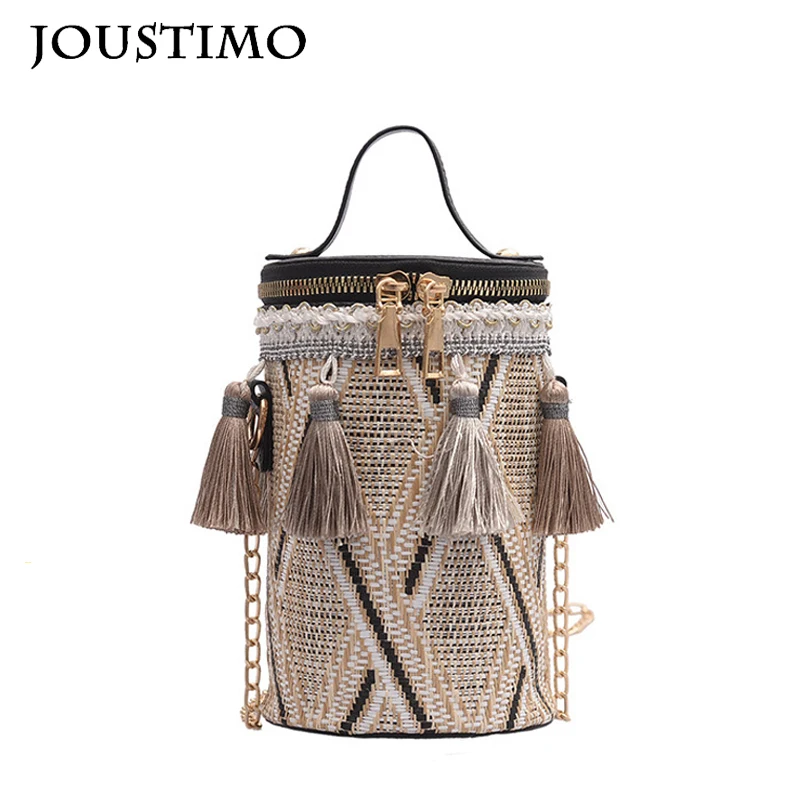 Женская Повседневная сумка-ведро с кисточками | Багаж и сумки