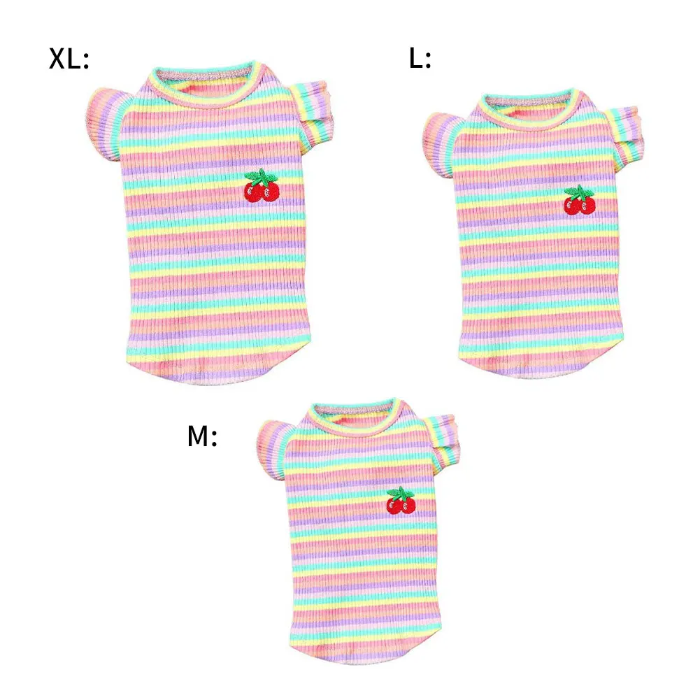 

Pet Summer Vest Soft Ruffle Pullover Summer Sleeveless Shirt For Small Dog Cat M/L/XL Soft Puppy Pullover Pet Summer Vest