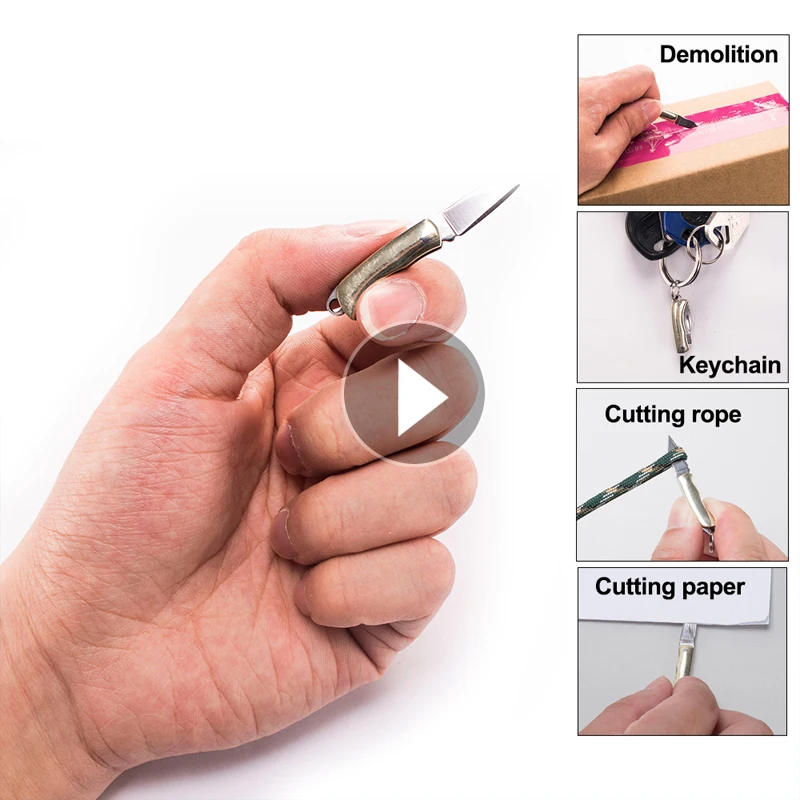 Мини брелок для ключей нож в виде ракушки ожерелье складное лезвие Карманный