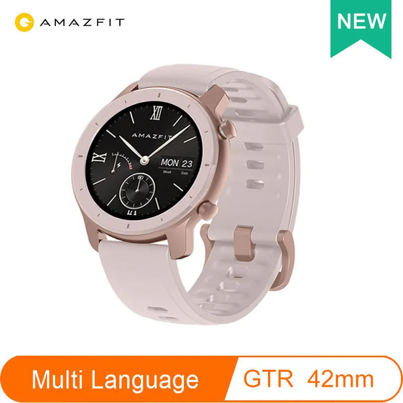 Глобальная версия умных часов Amazfit GTR 42 мм 5ATM водонепроницаемые с 24 дневной