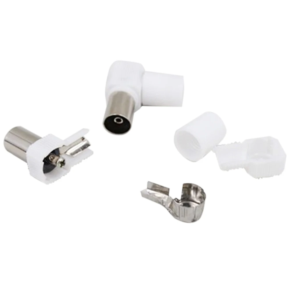 

10PCS 90 Degrees Right Angle Female TV Plug Jack For Antennas RF Coaxial Male Plugs Adapter Connectors