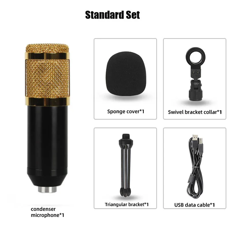 

Computer Streaming USB Microphone Metal Condenser Microphones for Laptop Recording Studio Karaoke Youtube TIKTOK Plug and Play