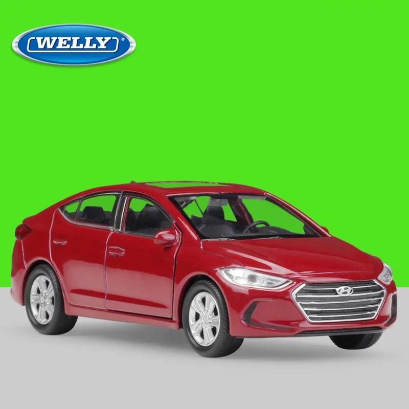 

Welly 1:36 Diecast Elantra High Simulator Alloy Model Car Pull Back Vehicle